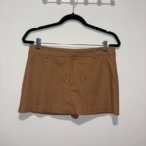 Tan Micro Mini Skort
